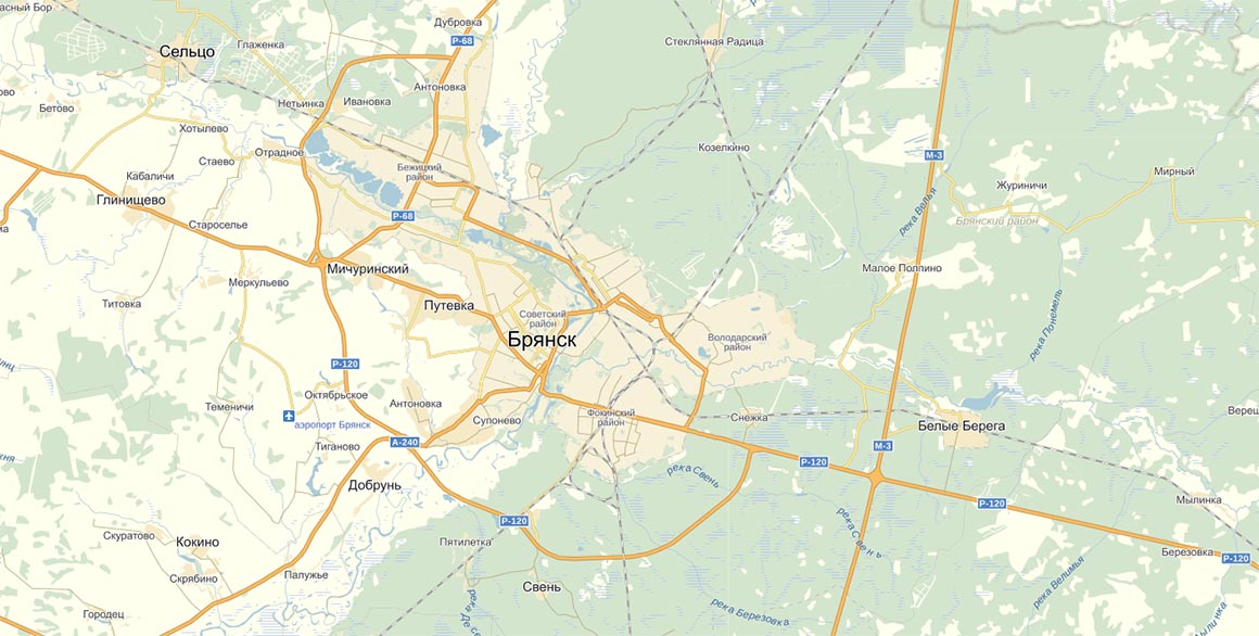 Границы города Брянск